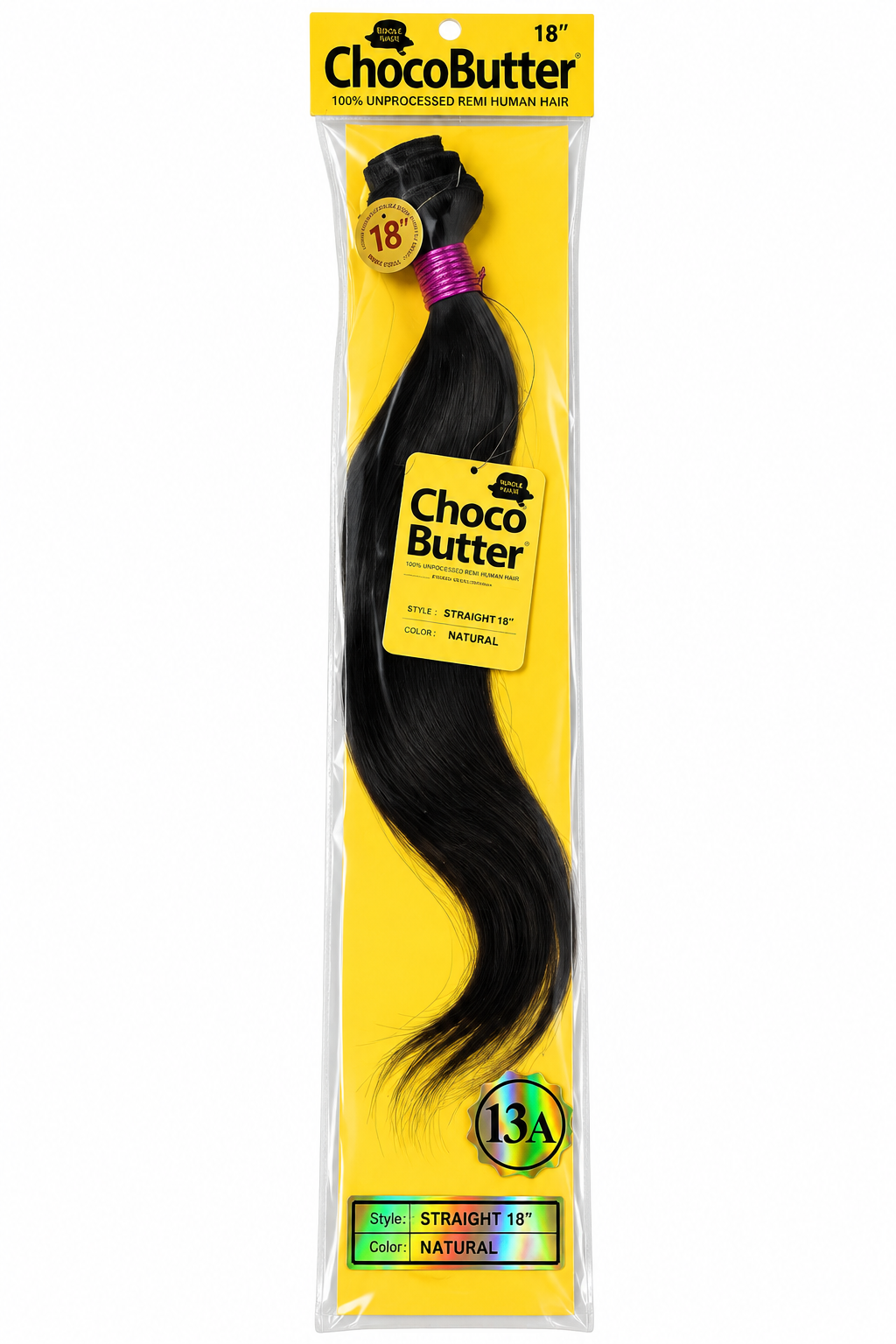Choco Butter 100% Remi Human Hair – Straight 18"