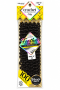 Hollywood Feather Crochet Braid 100% Remy Human Hair – Deep 18" Color #1B