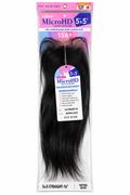 Eve Hair Velour MicroHD 5x5 Lace Closure – 15A+ Straight 16" – Natural Black