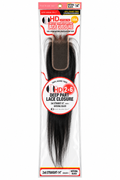 Eve Hair HD Swiss Transparent 2x6 Deep Part Lace Closure – Straight 14" – Natural Black