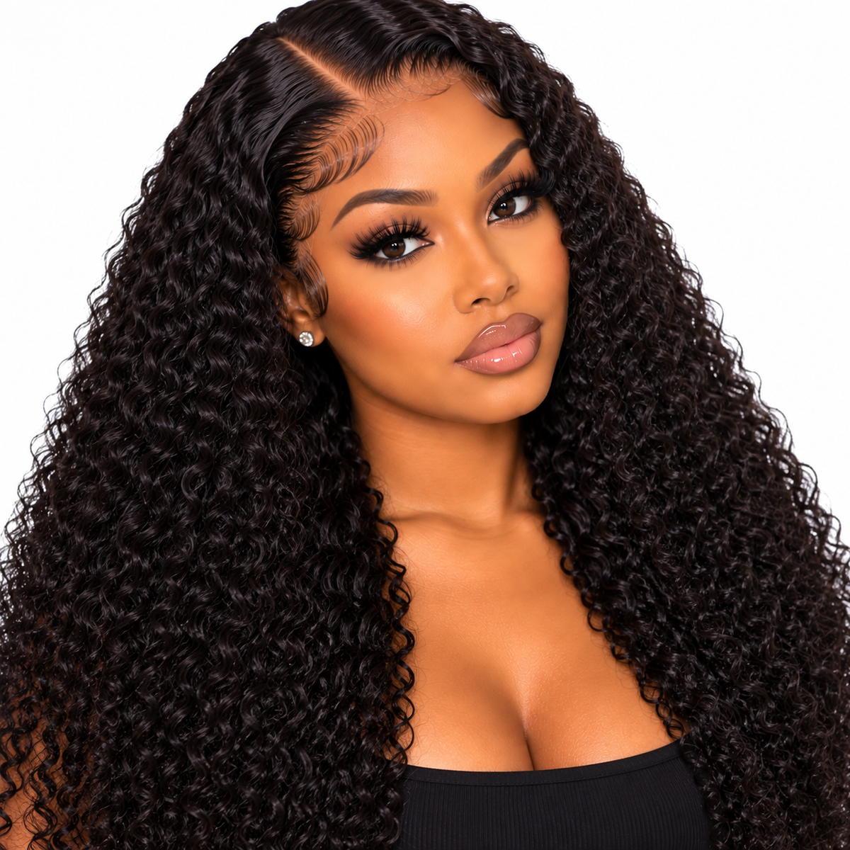 26-Inch Natural Black Kinky 13x6 HD Lace Wig – 200% Density