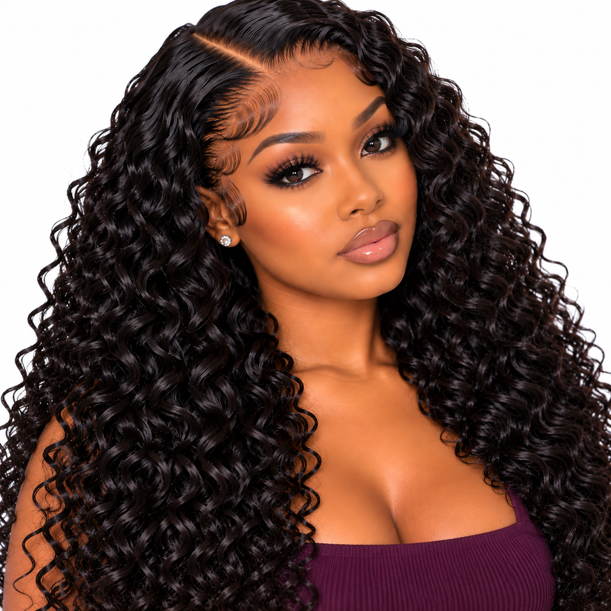22-Inch Burmese Curly 13x6 HD Lace Frontal Wig