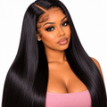 30-Inch Natural Black Straight 13x6 HD Lace Frontal Wig
