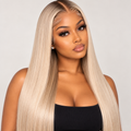 Ash Blonde Straight 26-Inch 13x4 HD Lace Frontal Wig