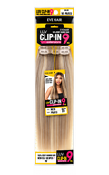 EVE Hair LUV 9-Piece Clip-In Extensions – 16" Straight Human Hair, Color P6/613